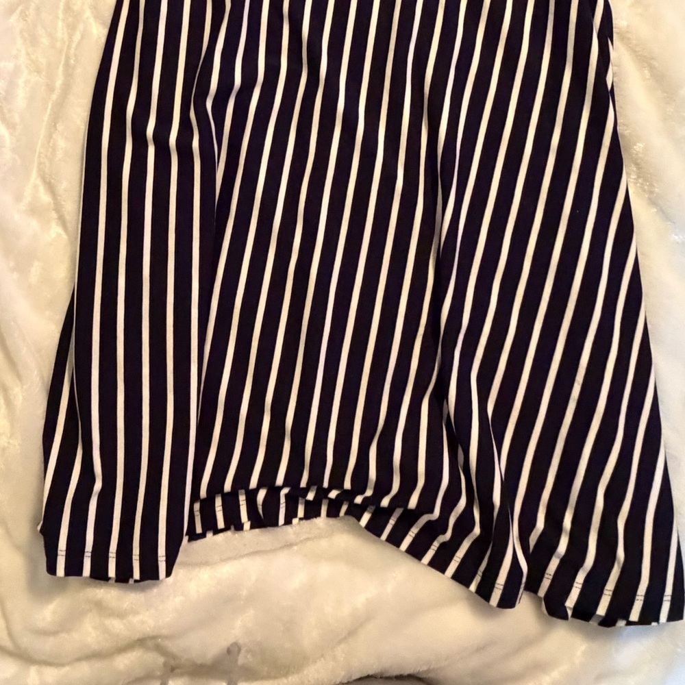 The Loft Navy Striped Sleeveless Dress - Picture 7 of 10